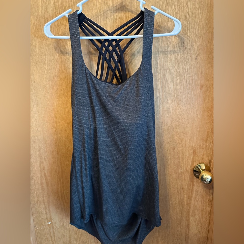Lululemon Women's Gray Strappy Back Top